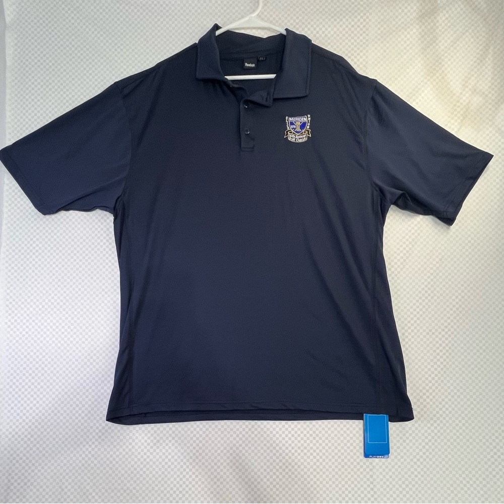 Reebok Golf Shirt Mens XL Performance Short Sleeve Polo Blue NWT